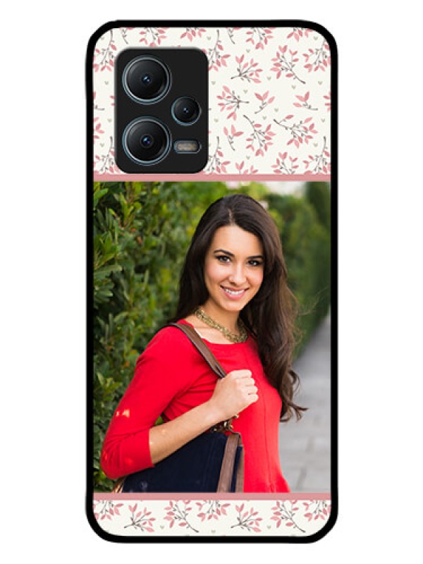 Custom Poco X5 5G Custom Glass Phone Case - Premium Floral Design