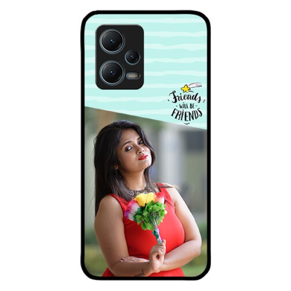 Poco X5 5G Custom Glass Phone Case - Friends Picture Icon Design