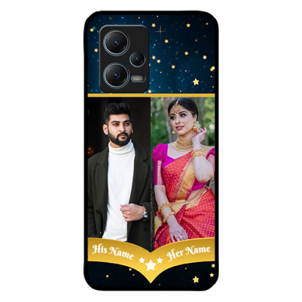 Poco X5 5G Custom Glass Phone Case - Galaxy Stars Backdrop Design Poco X5 5G Custom Glass Phone Case - Galaxy Stars Backdrop Design