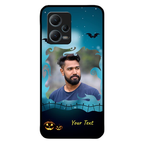 Poco X5 5G Custom Glass Phone Case - Halloween frame design