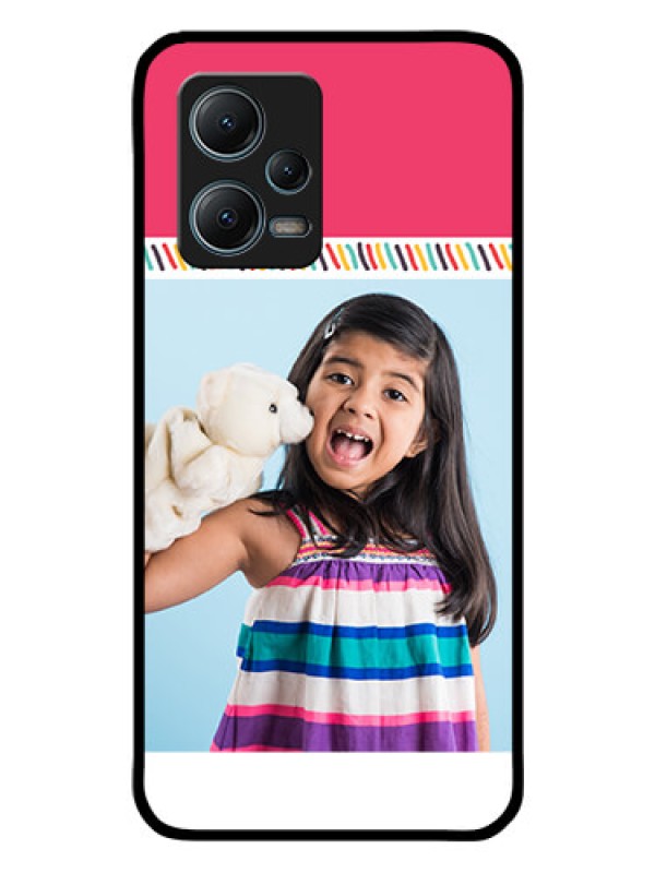 Custom Poco X5 5G Personalized Glass Phone Case - Line art design