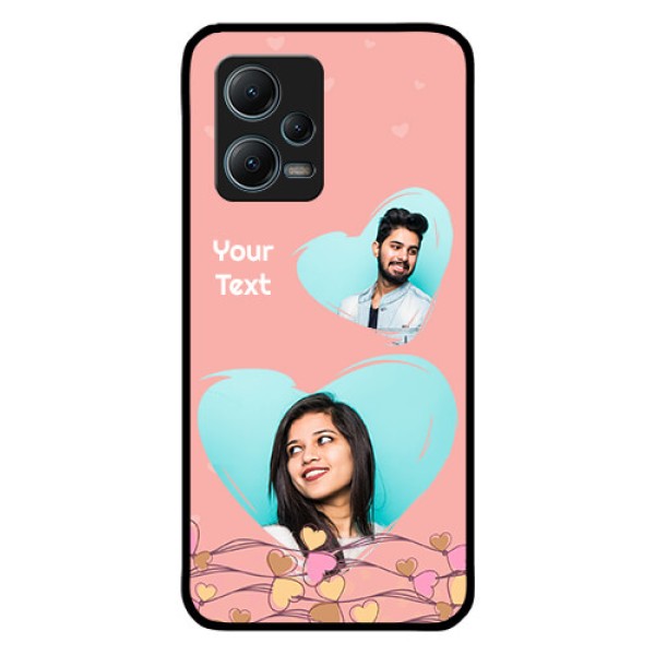 Poco X5 5G Custom Glass Mobile Case - Love Doodle Design