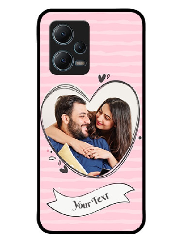 Custom Poco X5 5G Custom Glass Phone Case - Vintage Heart Design