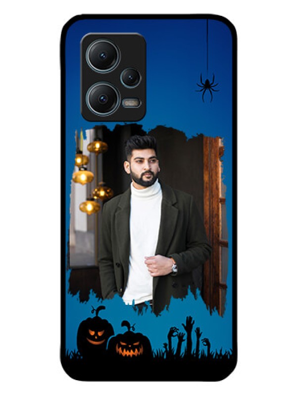 Custom Poco X5 5G Photo Printing on Glass Case - with pro Halloween design