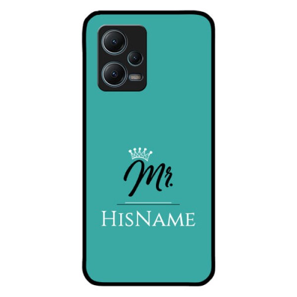 Poco X5 5G Custom Glass Phone Case Mr with Name