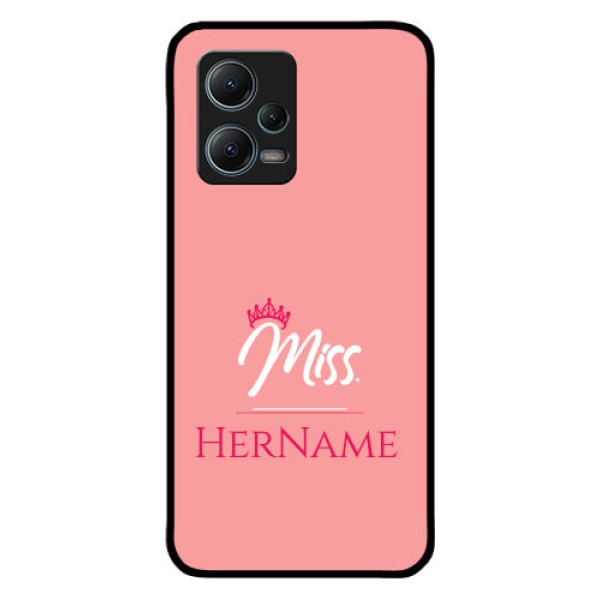Poco X5 5G Custom Glass Phone Case Mrs with Name