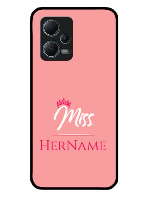 Custom Poco X5 5G Custom Glass Phone Case Mrs with Name