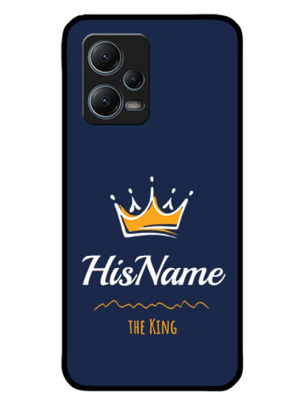 Custom Poco X5 5G Glass Phone Case King with Name
