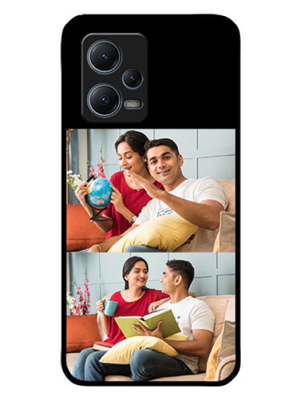 Custom Poco X5 5G 2 Images on Glass Phone Cover