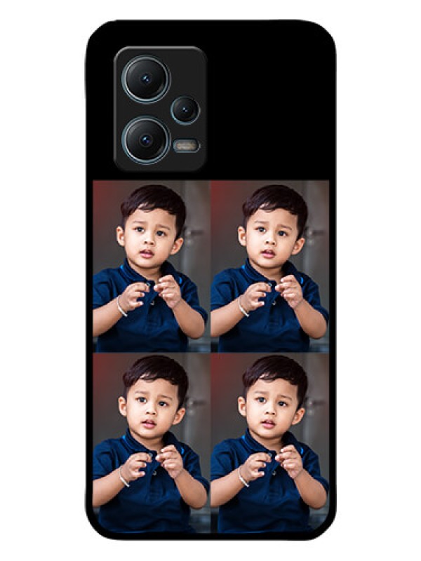 Custom Poco X5 5G 4 Image Holder on Glass Mobile Cover