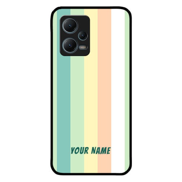 Poco X5 5G Photo Printing on Glass Case - Multi-colour Stripes Design Poco X5 5G Photo Printing on Glass Case - Multi-colour Stripes Design