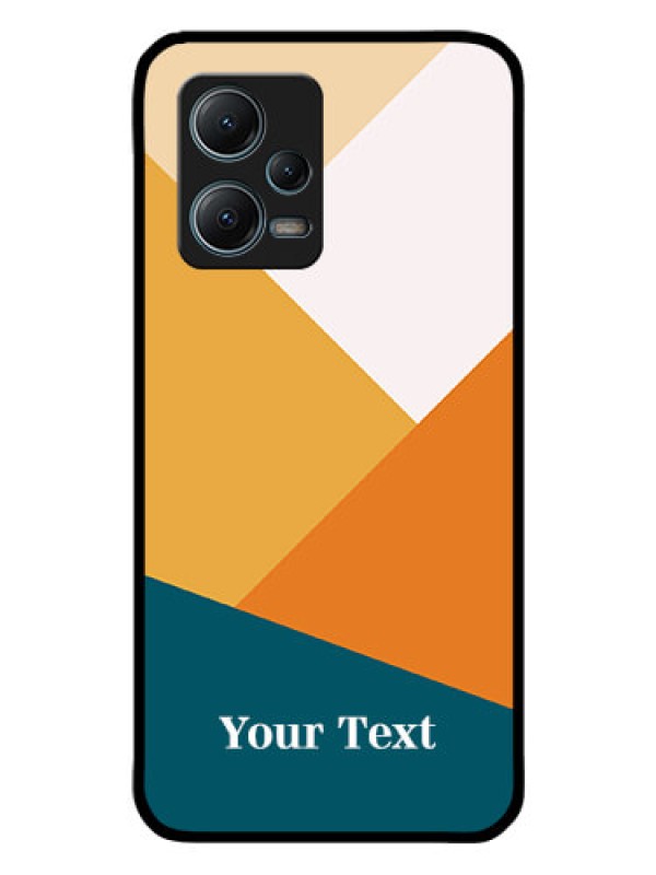 Custom Poco X5 5G Personalized Glass Phone Case - Stacked Multi-colour Design