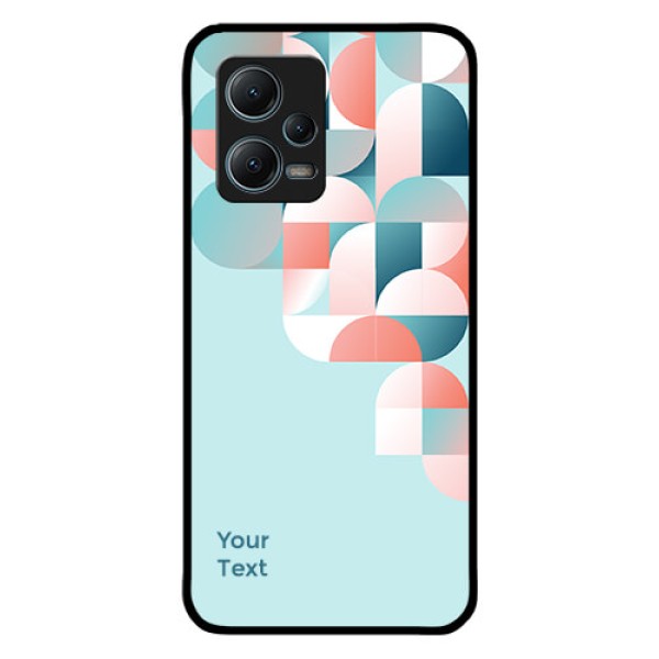 Poco X5 5G Custom Glass Phone Case - Stylish Semi-circle Pattern Design