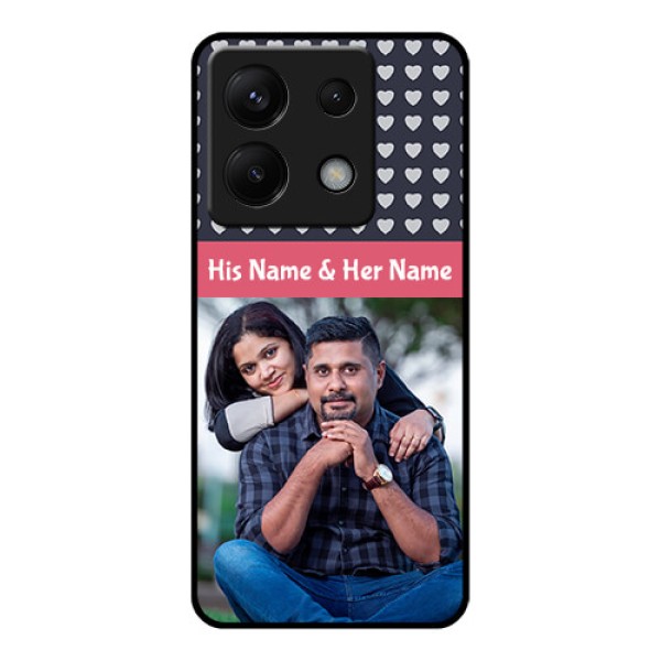 Poco X6 5G Custom Glass Phone Case - Love Symbols Design