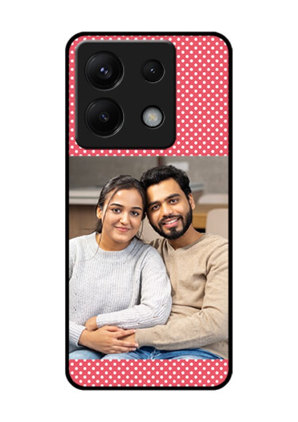 Poco X6 5G Custom Glass Phone Case - White Dotted Design