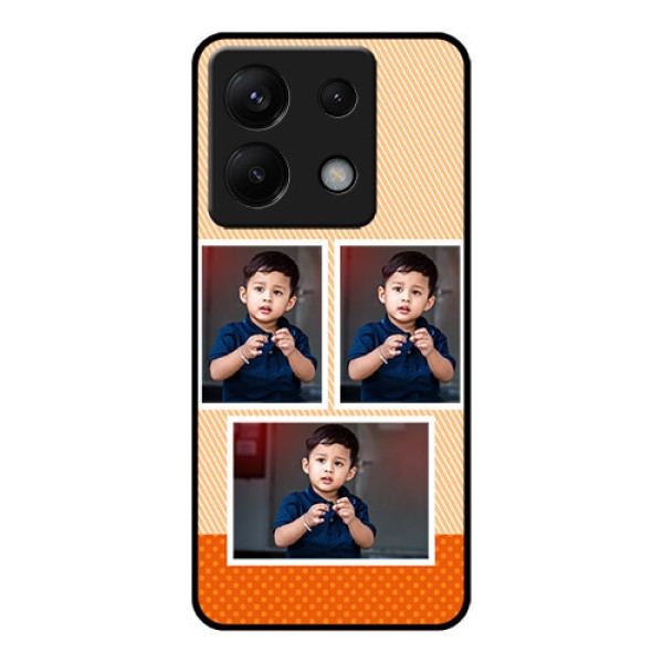 Poco X6 5G Custom Glass Phone Case - Bulk Photos Upload Design
