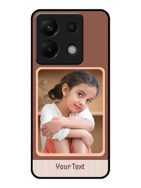 Custom Poco X6 5G Custom Glass Phone Case - Simple Pic Upload Design