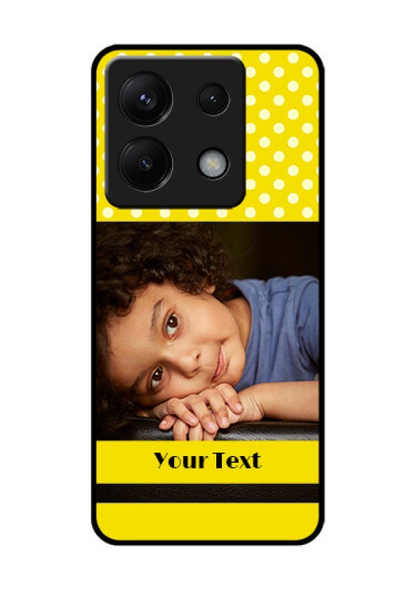 Poco X6 5G Custom Glass Phone Case - Bright Yellow Case Design