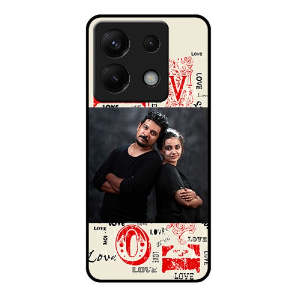 Poco X6 5G Custom Glass Phone Case - Trendy Love Design Case Poco X6 5G Custom Glass Phone Case - Trendy Love Design Case