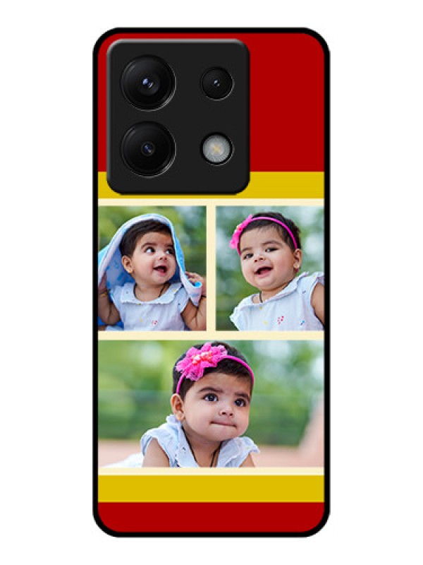 Custom Poco X6 5G Custom Glass Phone Case - Multiple Pic Upload Design