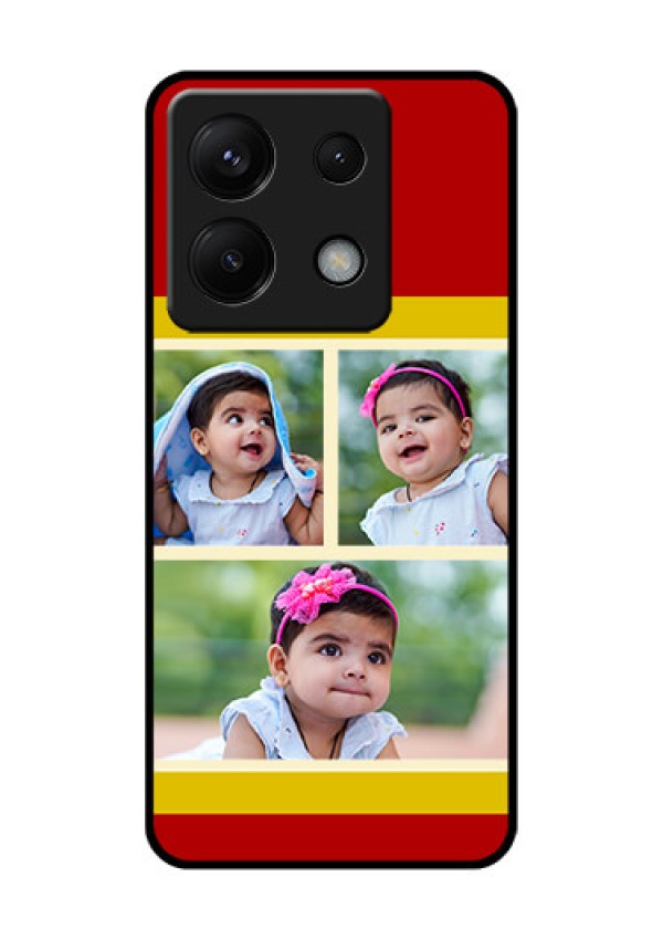 Poco X6 5G Custom Glass Phone Case - Multiple Pic Upload Design