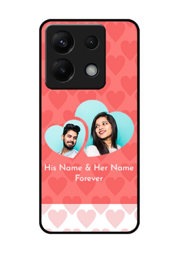 Poco X6 5G Custom Glass Phone Case - Couple Pic Upload Design