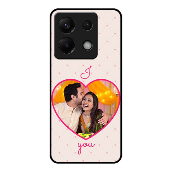Poco X6 5G Custom Glass Phone Case - Heart Shape Design