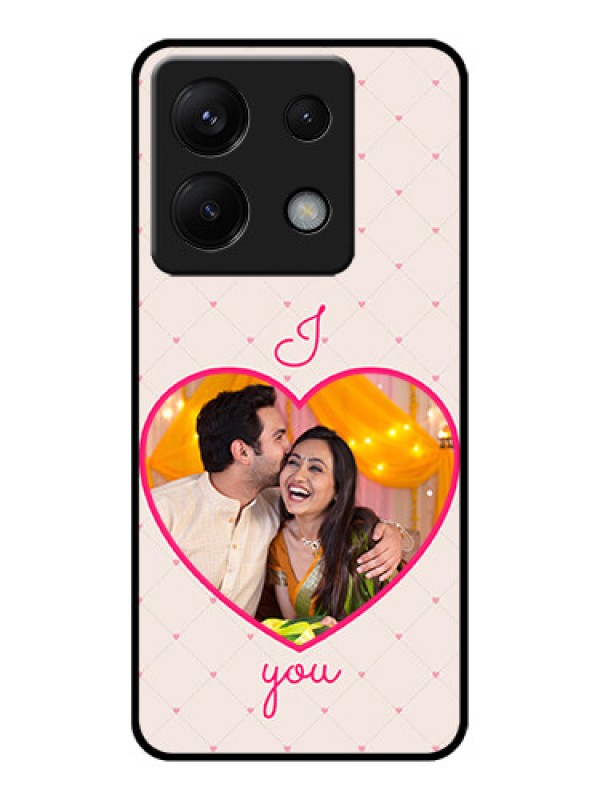 Custom Poco X6 5G Custom Glass Phone Case - Heart Shape Design