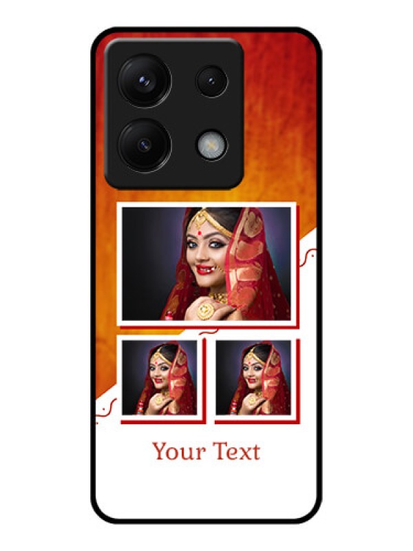 Custom Poco X6 5G Custom Glass Phone Case - Wedding Memories Design
