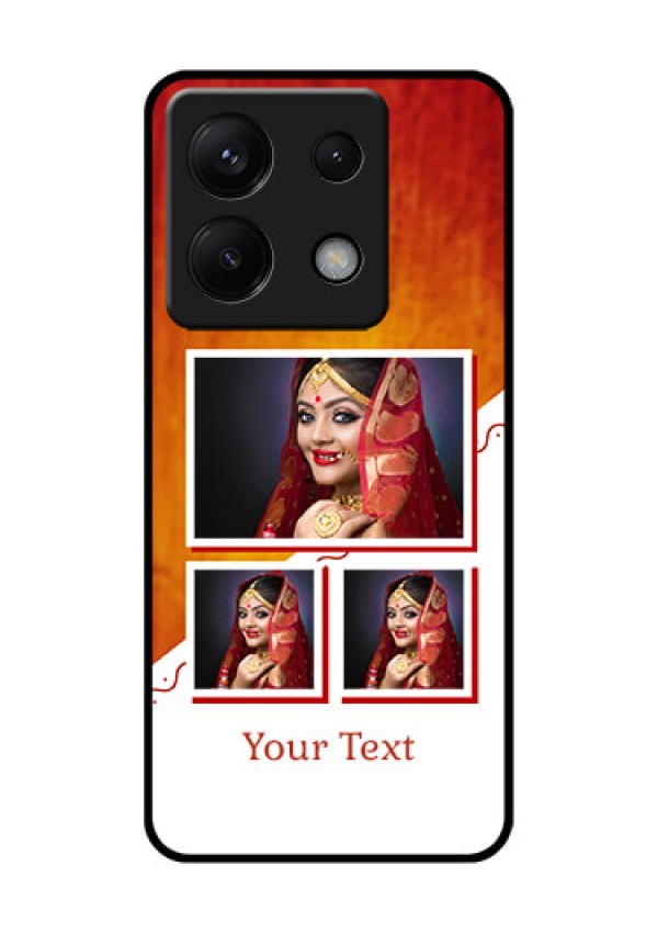 Poco X6 5G Custom Glass Phone Case - Wedding Memories Design