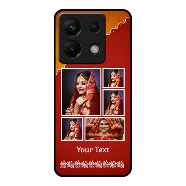 Poco X6 5G Custom Glass Phone Case - Wedding Pic Upload Design Poco X6 5G Custom Glass Phone Case - Wedding Pic Upload Design