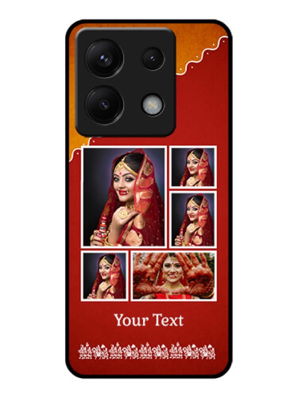 Custom Poco X6 5G Custom Glass Phone Case - Wedding Pic Upload Design