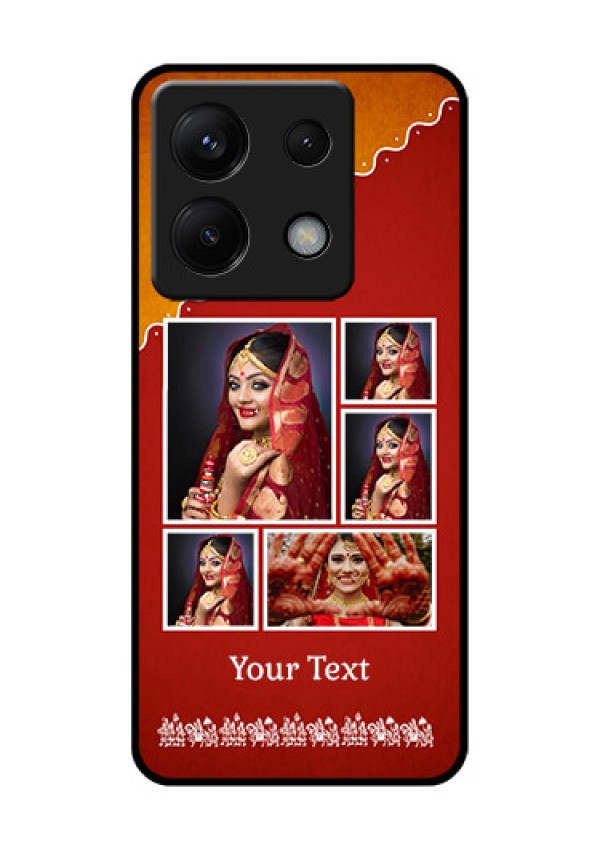 Poco X6 5G Custom Glass Phone Case - Wedding Pic Upload Design