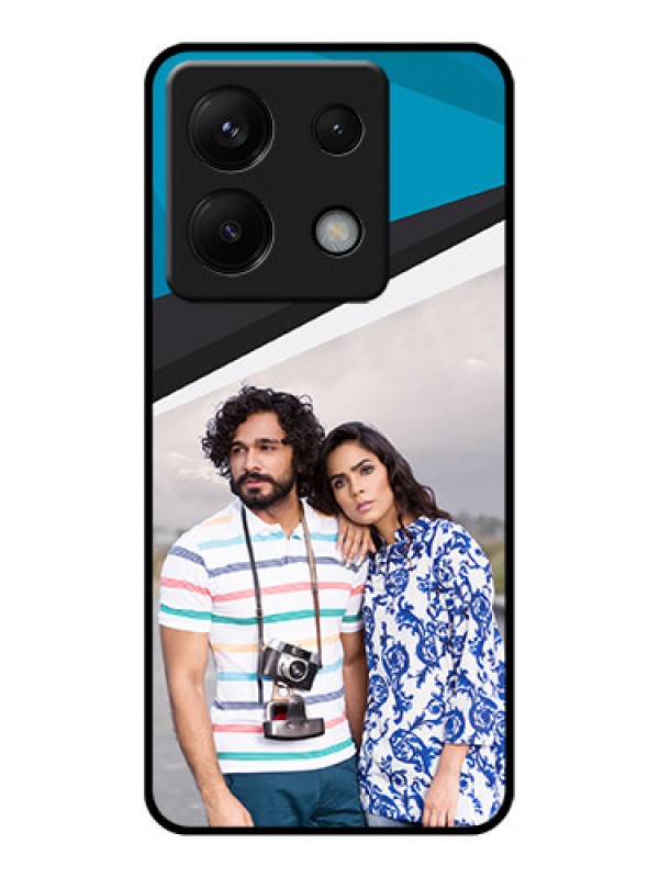 Custom Poco X6 5G Custom Glass Phone Case - Simple Pattern Photo Upload Design