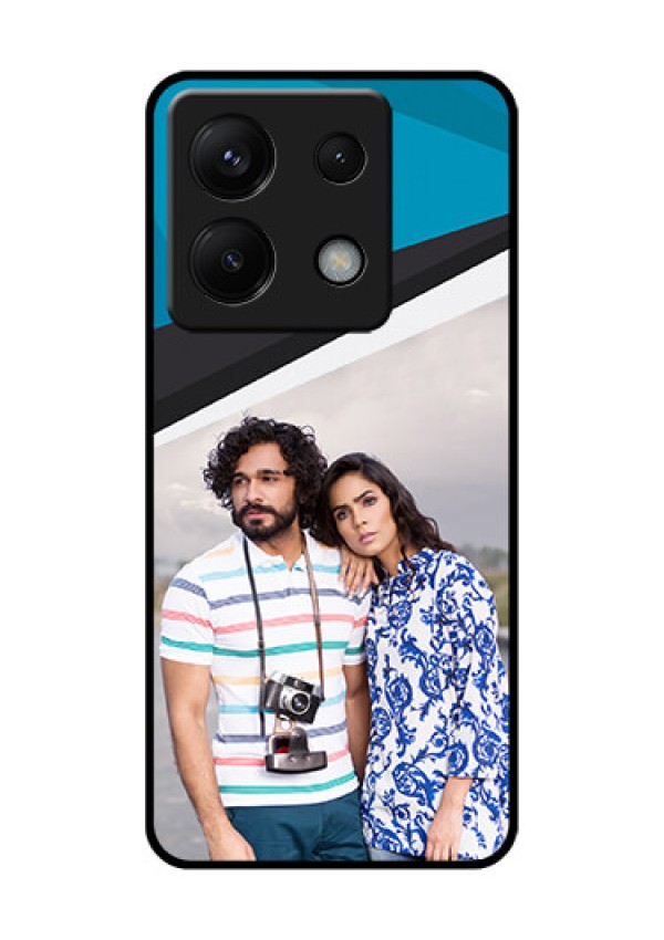 Poco X6 5G Custom Glass Phone Case - Simple Pattern Photo Upload Design