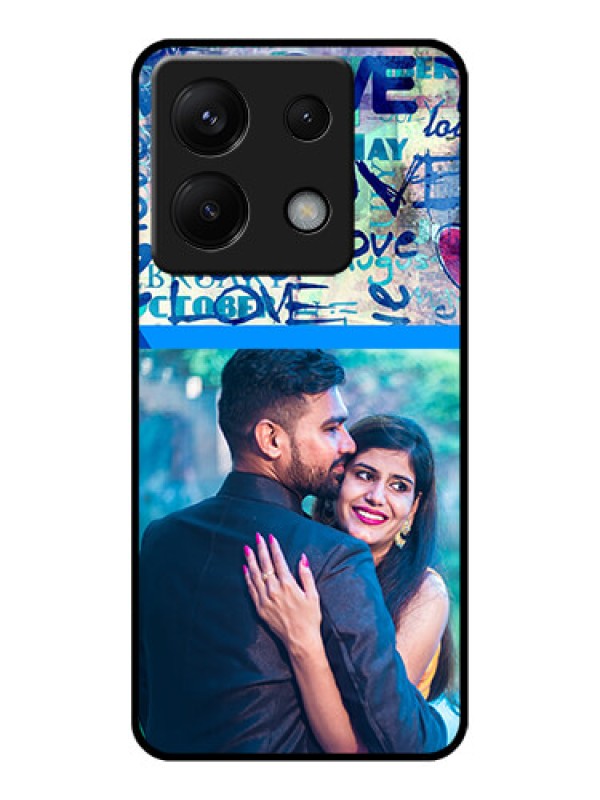 Custom Poco X6 5G Custom Glass Phone Case - Colorful Love Design