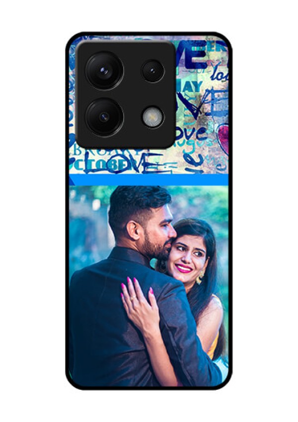 Poco X6 5G Custom Glass Phone Case - Colorful Love Design