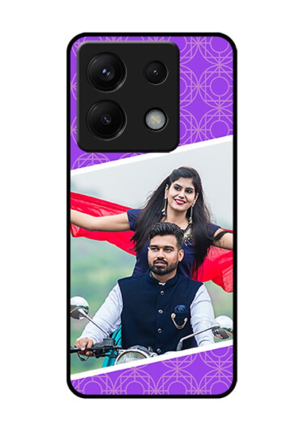 Poco X6 5G Custom Glass Phone Case - Violet Color Pattern Design