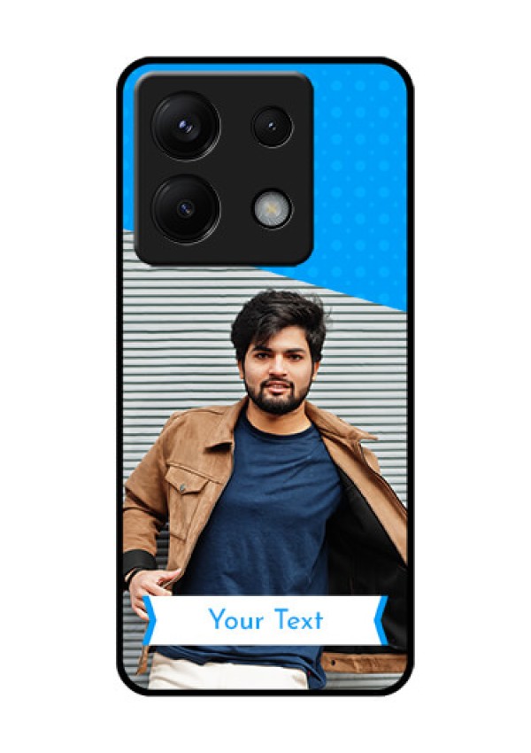 Poco X6 5G Custom Glass Phone Case - Simple Blue Color Design