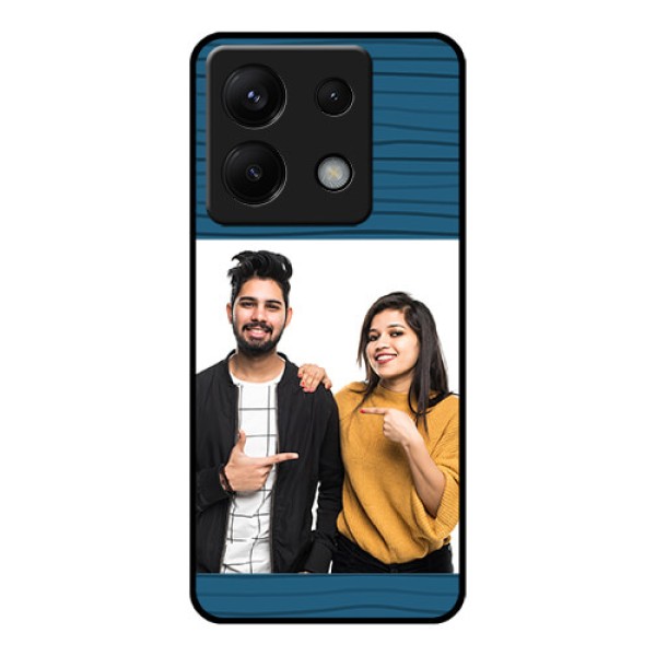 Poco X6 5G Custom Glass Phone Case - Blue Pattern Cover Design