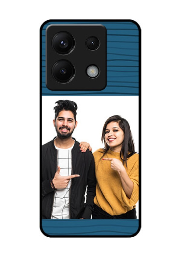 Poco X6 5G Custom Glass Phone Case - Blue Pattern Cover Design