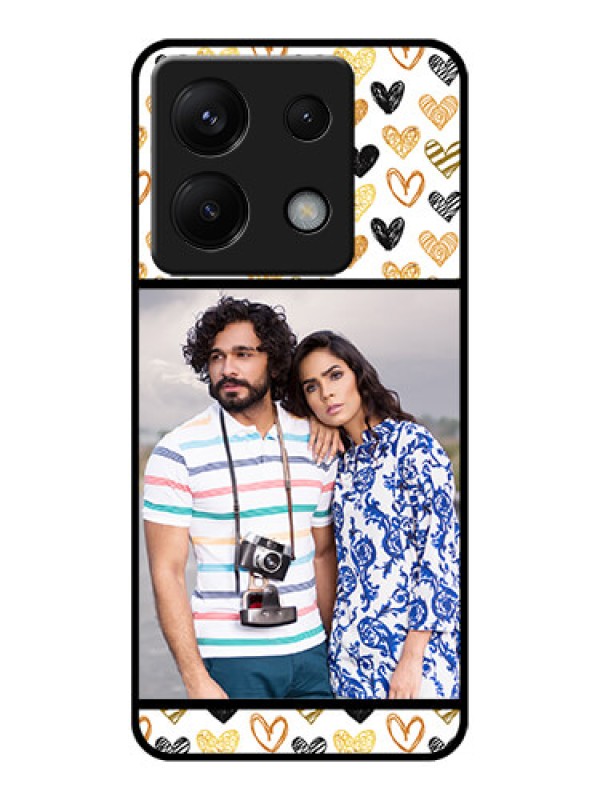 Custom Poco X6 5G Custom Glass Phone Case - Love Symbol Design