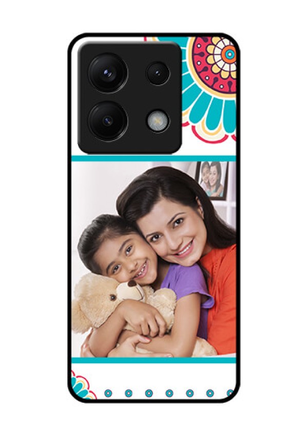 Poco X6 5G Custom Glass Phone Case - Flower Design