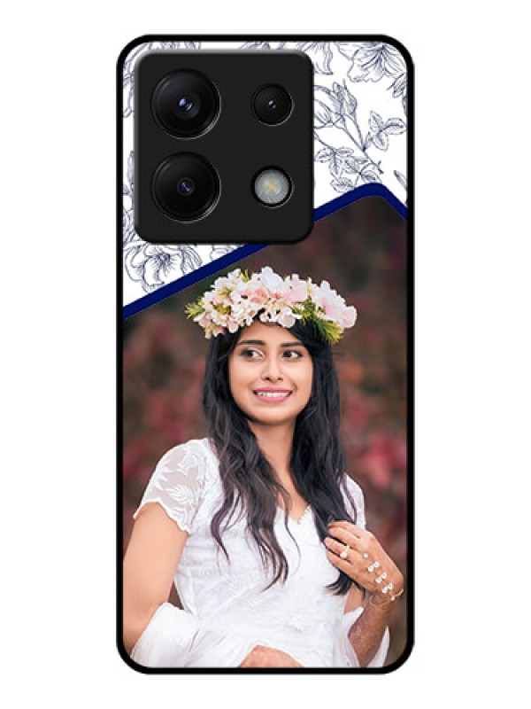 Custom Poco X6 5G Custom Glass Phone Case - Classy Floral Design