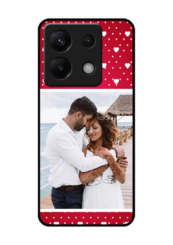 Poco X6 5G Custom Glass Phone Case - Hearts Mobile Case Design