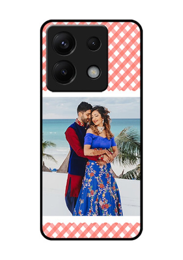 Poco X6 5G Custom Glass Phone Case - Pink Pattern Design
