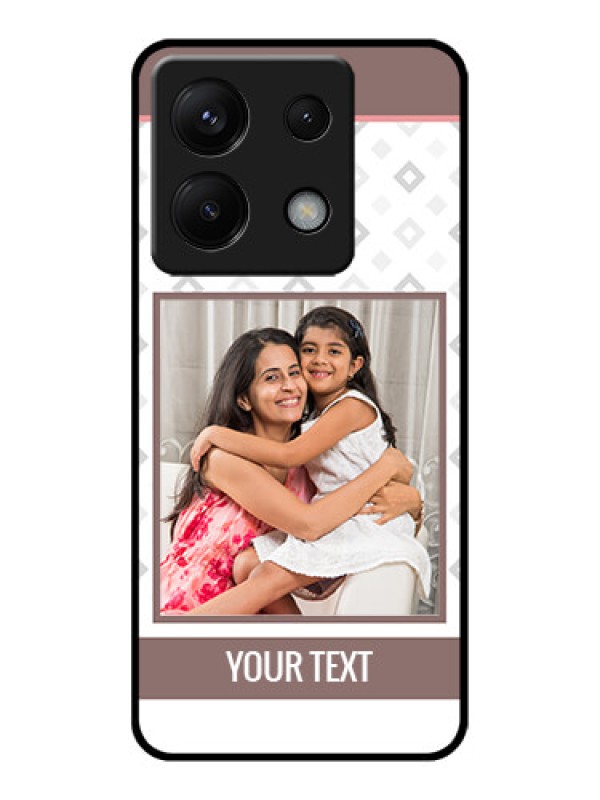 Custom Poco X6 5G Custom Glass Phone Case - Simple Diamond Design