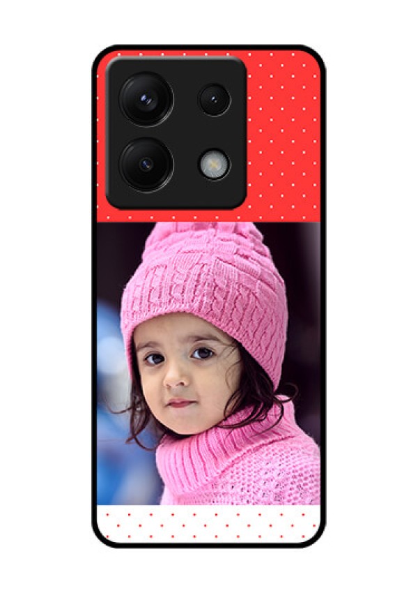 Poco X6 5G Custom Glass Phone Case - Red Pattern Design