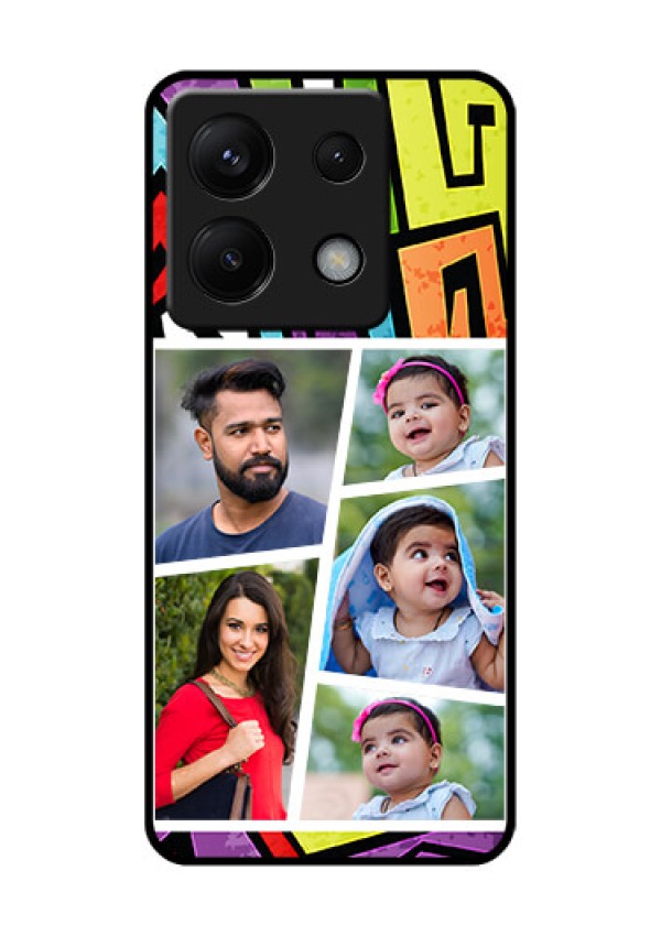 Poco X6 5G Custom Glass Phone Case - Graffiti Pattern Design