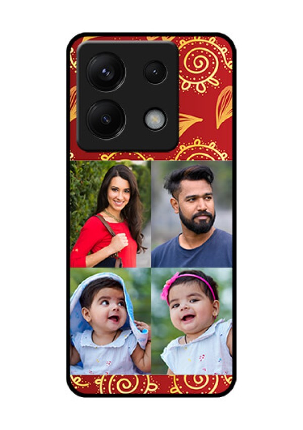 Poco X6 5G Custom Glass Phone Case - 4 Image Traditional Design